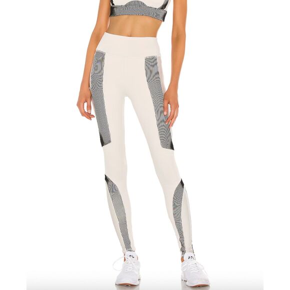 ALO YOGA Electric Legging Bone/Black Small - Picture 1 of 6